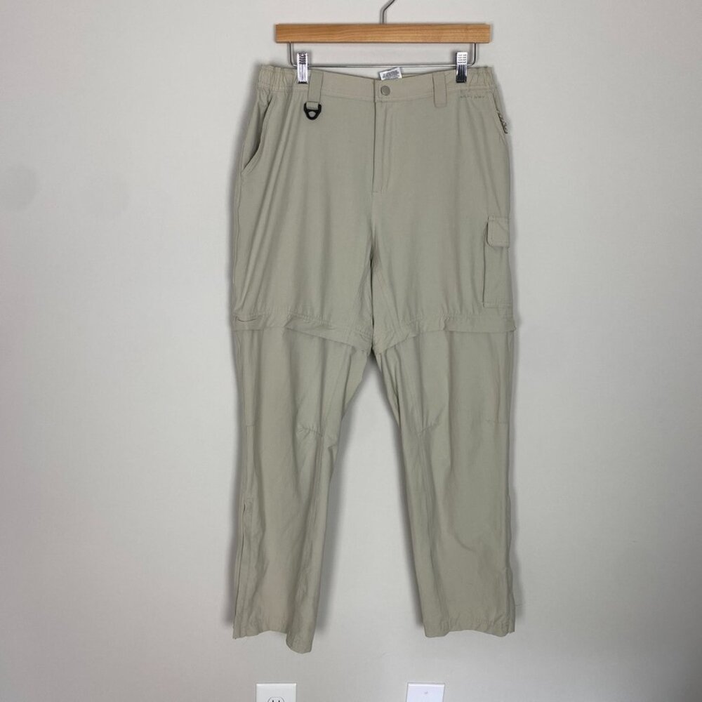 Columbia TItanium Convertible Hiking Pants Cargo Zipper Khaki Womens Large